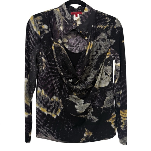 Vivienne Tam 2000’s Mesh Long Sleeve Top (Size S)